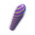 Classix Sweet Swirl 8 Inch Slimline Vibrator, Purple