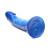 Simply Sweet Metallic Silicone Dildo, 6.25 Inch Insertable, 1.4 Inch Max Width, Blue