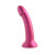 Simply Sweet Metallic Silicone Dildo, 6.25 Inch Insertable, 1.4 Inch Max Width, Pink