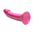 Simply Sweet Metallic Silicone Dildo, 6.25 Inch Insertable, 1.4 Inch Max Width, Pink