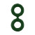 Shaft Model D: Double Cock Ring, Size 2, Green