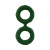 Shaft Model D: Double Cock Ring, Size 3, Green