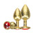 Ouch! International Milan Collection Metal Anal Plug Set, Gold Ouch! International Milan Collection Metal Anal Plug Set, Gold