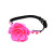Ple'sur Flower Ball Gag Breathable Silicone, Pink