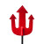 Rouge Leather Devil Riding Crop, Red