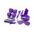 Ple'sur 12-Piece Everything Bondage Kit, Purple