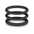 Performance VS3 Pure Premium Silicone Cock Rings 3-Pack, Large, Black