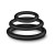 Performance VS4 Pure Premium Silicone Cock Rings 3-Pack Set, Black