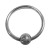 Rouge Stainless Steel Glans Ring with Pressure Point Ball