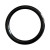 Rouge Stainless Steel Round Cock Ring, 1.77 Inch, Black