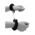 Ouch! Black & White Pleasure Furry Handcuffs with Quick-Release Button Ouch! Black & White Pleasure Furry Handcuffs with Quick-Release Button