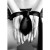 Ouch! Black & White Satin Bondage Tie, Black Ouch! Black & White Satin Bondage Tie, Black