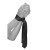 Ouch! Black & White Satin Bondage Tie, Black Ouch! Black & White Satin Bondage Tie, Black