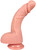 The Tease by FUKENA - Posable Realistic Dual Density Silicone Dildo with Balls & Suction Cup, 6.5 Inch Insertable, 1.8 Inch Max Width, Light Skin