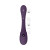 VIVE MIRAI Rechargeable Double Ended Pulse Wave & Air Wave Bendable Silicone Vibrator, Purple