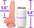 The Adonis by FUKENA - Realistic Dual Density Silicone Dildo with Balls & Suction Cup, 5.0 Inch Insertable, 1.45 Inch Max Width, Light Skin