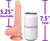 The Hookup by FUKENA - Realistic Dual Density Silicone Dildo with Balls & Suction Cup, 5.25 Inch Insertable, 1.35 Inch Max Width, Light Skin