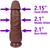 The Pianist by FUKENA - Realistic Dual Density Silicone Dildo with Balls & Suction Cup, 6.5 Inch Insertable, 2.15 Inch Max Width, Dark Skin