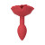 Lux Active Rose Silicone Butt Plug, Red