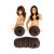 Curve Toys Mistress Perfect Fuck Double Trouble BFFs Elina & Nadia Vibrating Stroker, Brown Skin