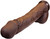 The Inventor by FUKENA - Realistic Dual Density Silicone Dildo, 10.0 Inch Insertable, 2.4 Inch Max Width, Dark Skin
