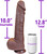 The Inventor by FUKENA - Realistic Dual Density Silicone Dildo, 10.0 Inch Insertable, 2.4 Inch Max Width, Dark Skin