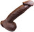 The Psychic by FUKENA - Realistic Dual Density Silicone Dildo, 8.75 Inch Insertable, 2.3 Inch Max Width, Dark Skin