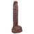 The Trucker by FUKENA - Realistic Dual Density Silicone Dildo, 8.75 Inch Insertable, 1.85 Inch Max Width, Dark Skin