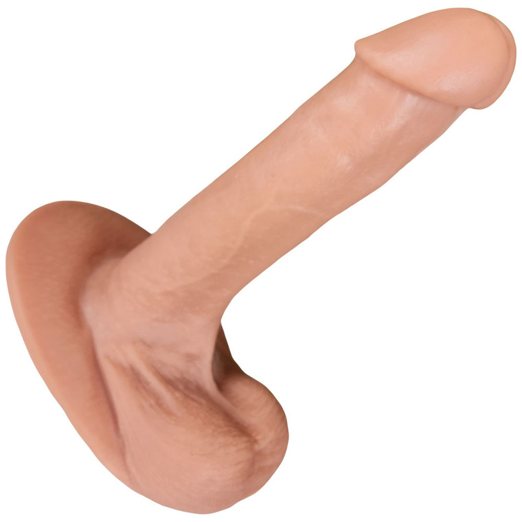The Comedian by FUKENA - Realistic Dual Density Silicone Dildo with Balls & Suction Cup, 6.25 Inch Insertable, 1.6 Inch Max Width, Light Skin