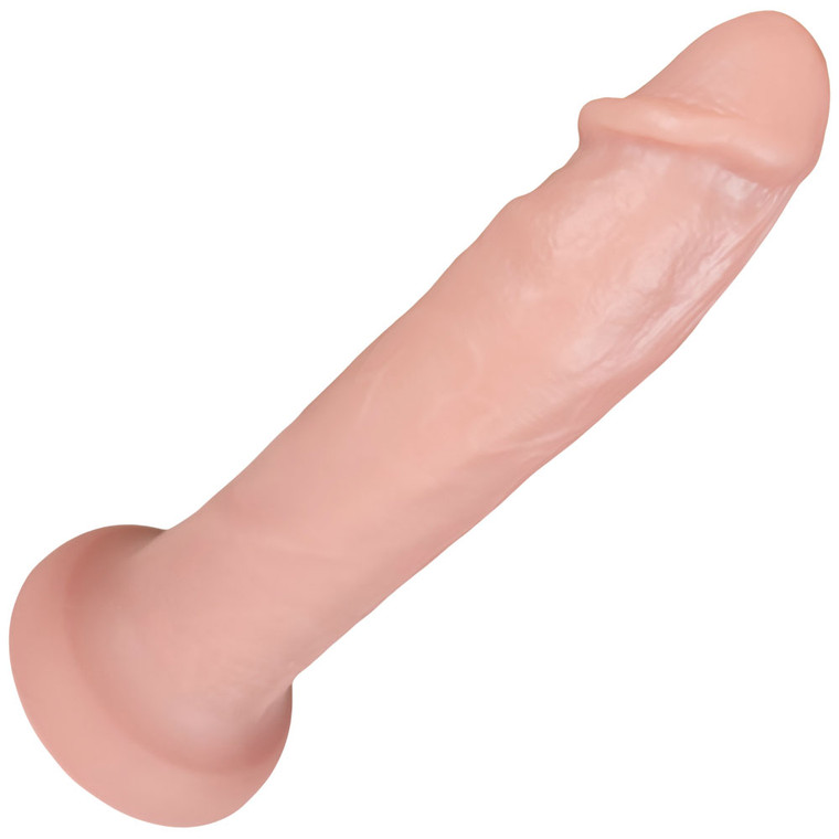 The Underdog by FUKENA - Realistic Dual Density Silicone Dildo with Balls & Suction Cup, 8.75 Inch Insertable, 2.0 Inch Max Width, Light Skin