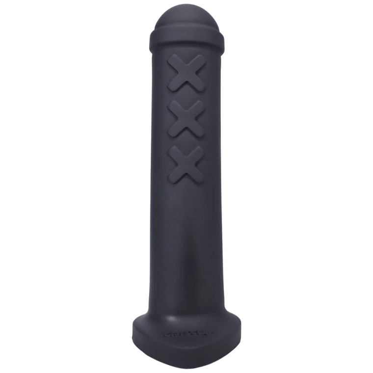 Tantus Amsterdam Soft Dildo, 10.5 Inch Insertable, 2.5 Inch Max Width, Black