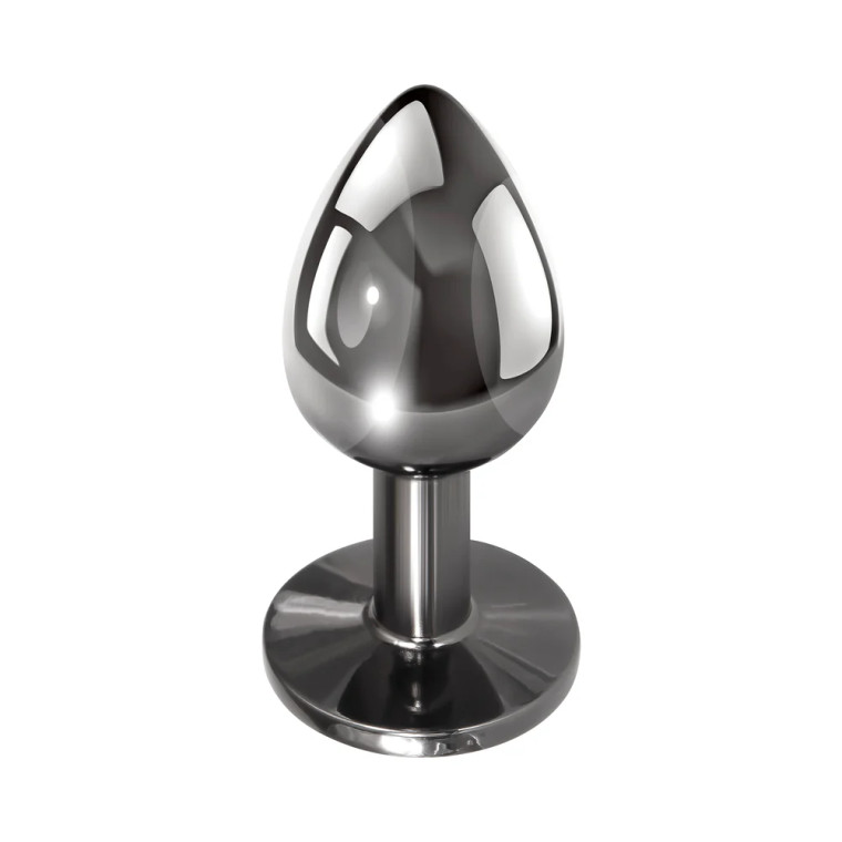 Evolved Black Gem Aluminum Anal Plug, Small, 2.81 Inch Length, 1.08 Inch Max Width