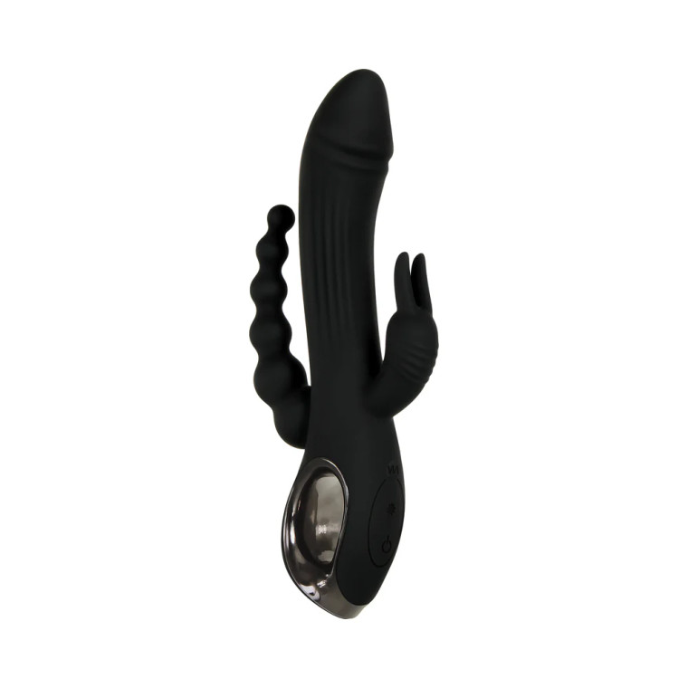 Evolved Trifecta Rechargeable Dual Entry Triple Stimulation Silicone Rabbit Vibrator