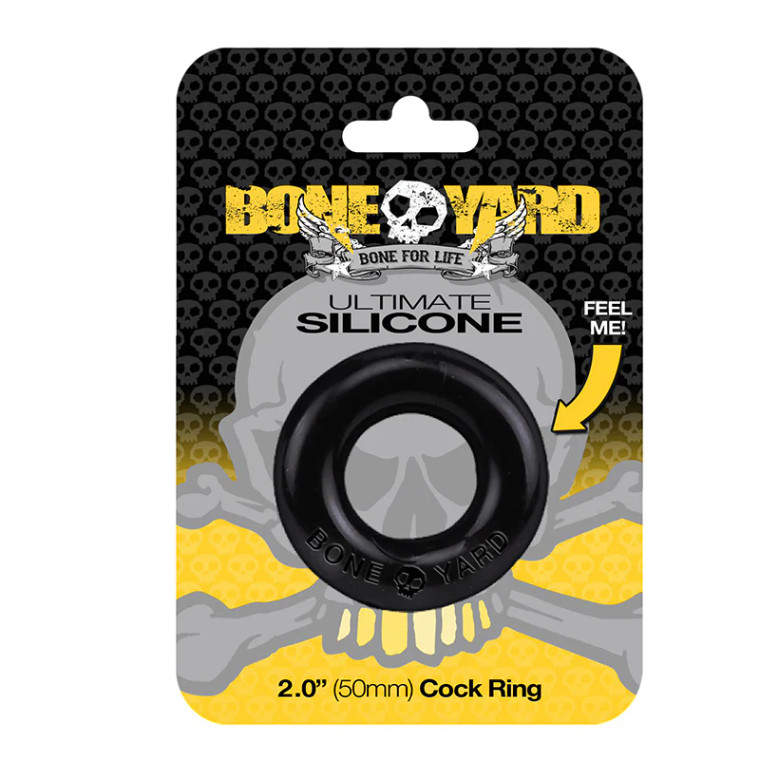 Boneyard Ultimate Silicone Cock Ring, Black