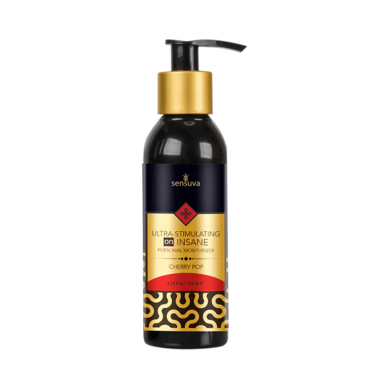 Sensuva Ultra-Stimulating ON Insane Cherry Pop Hybrid Lubricant, 4.2 oz.
