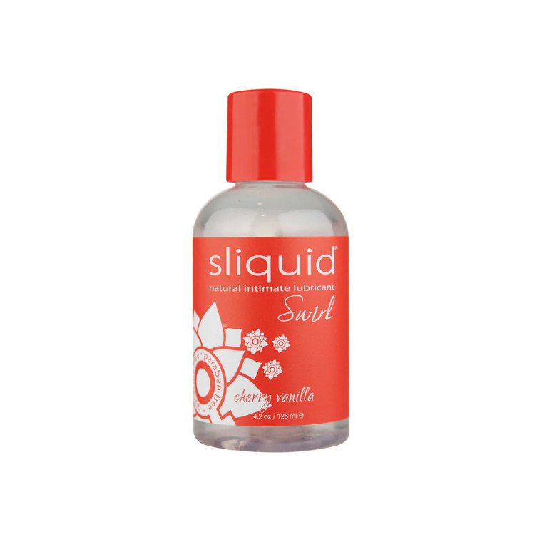 Sliquid Naturals Swirl Cherry Vanilla Flavored Lubricant, 4.2 oz.