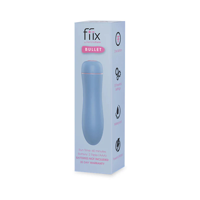 FemmeFunn FFIX Bullet Waterproof Vibrator, Light Blue