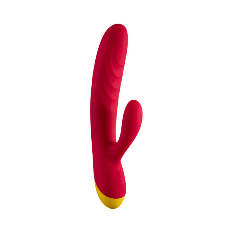 ROMP Jazz Rechargeable Silicone Rabbit Vibrator, Berry
