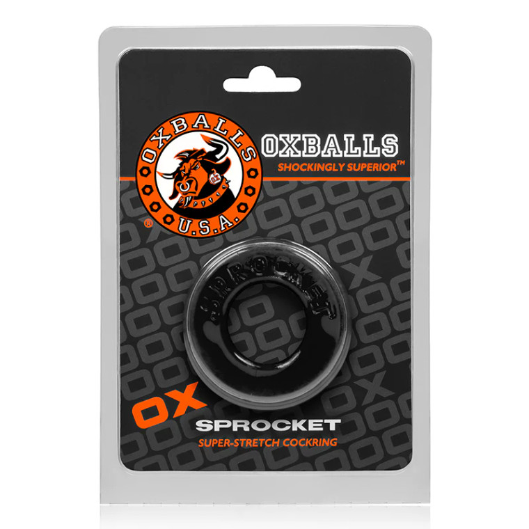 OxBalls Sprocket Cock Ring, Black