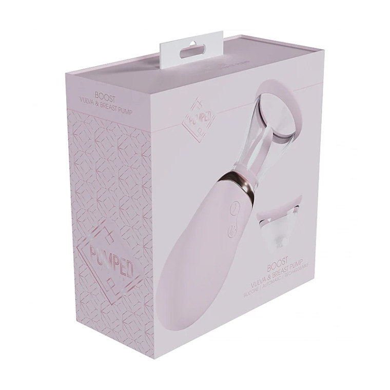 Pumped Boost Automatic Rechargeable Vulva & Breast Pump, Pink