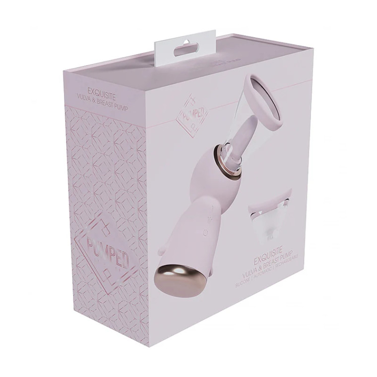 Pumped Exquisite Automatic Rechargeable Vulva & Breast Pump, Pink
