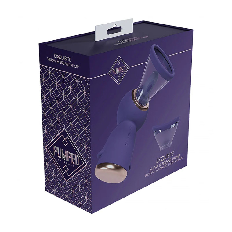 Pumped Exquisite Automatic Rechargeable Vulva & Breast Pump, Purple
