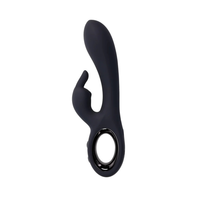 Playboy Late Night Bunny Rechageable Silicone Dual Stimulator, Black