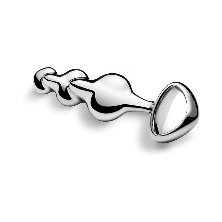 njoy Disco - Textured Stainless Steel Dildo, 6.0 Inch Insertable, 1.96 Inch Max Width