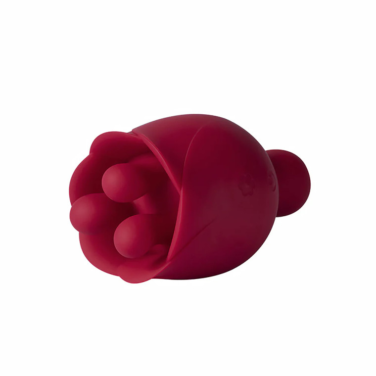 Honey Play Box Rosewyn Rotating Rose Vibrator and Pinpoint Stimulator, Red
