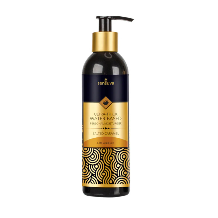 Sensuva Ultra-Thick Water-Based Personal Moisturizer, Salted Caramel Flavor, 8 oz.