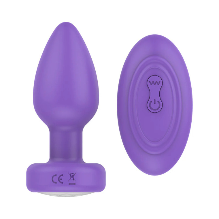 Luv Inc Pr17: Vibrating Plug with Remote, Purple