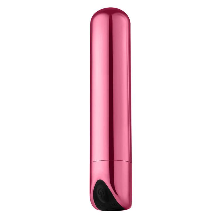 Luv Inc Sb33 Shiny Bullet Rechargeable Vibrator, Light Pink