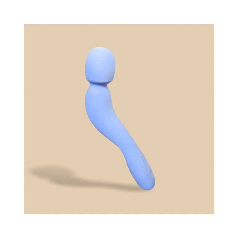 Dame Com Rechargeable Silicone Wand Vibrator, Periwinkle
