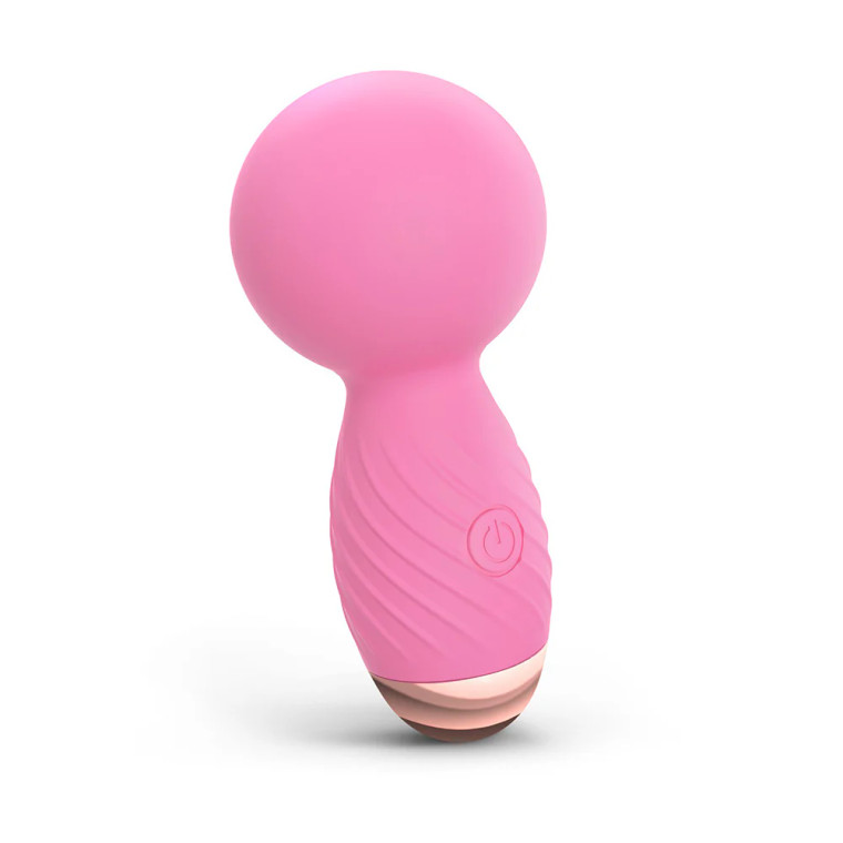 Love to Love Itsy Bitsy Rechargeable Silicone Mini Wand Vibrator, Pink Passion